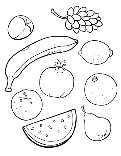 fruit coloring pages for kids Coloring4free