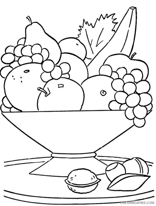 fruit coloring pages for kids printable Coloring4free
