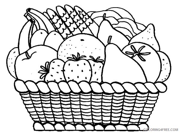 fruit coloring pages in basket Coloring4free