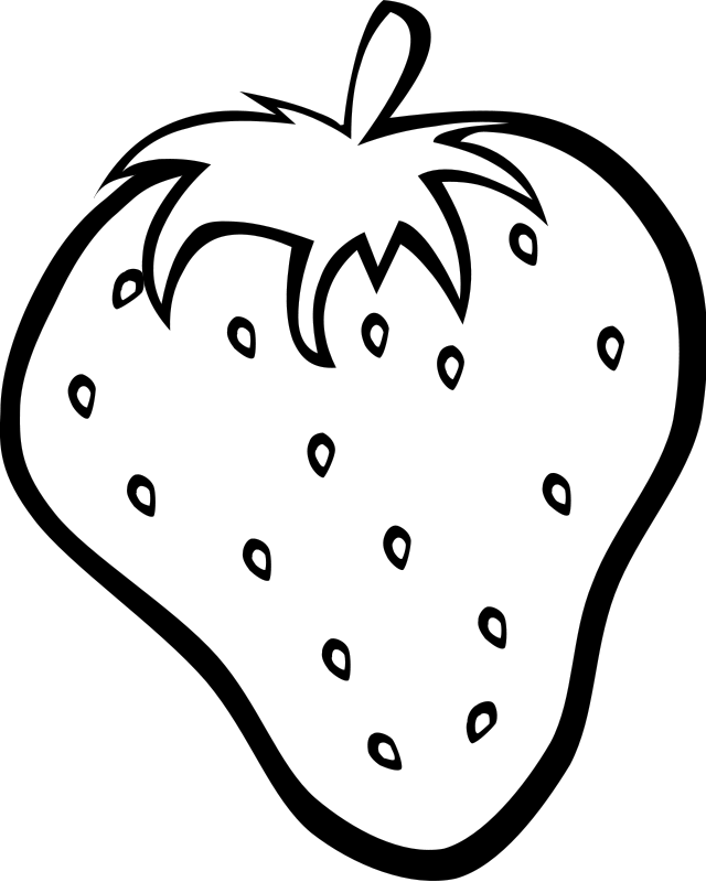 fruit coloring pages strawberry Coloring4free