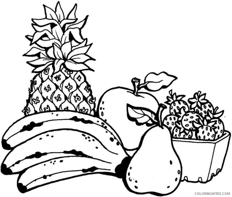 fruit coloring pages to print Coloring4free