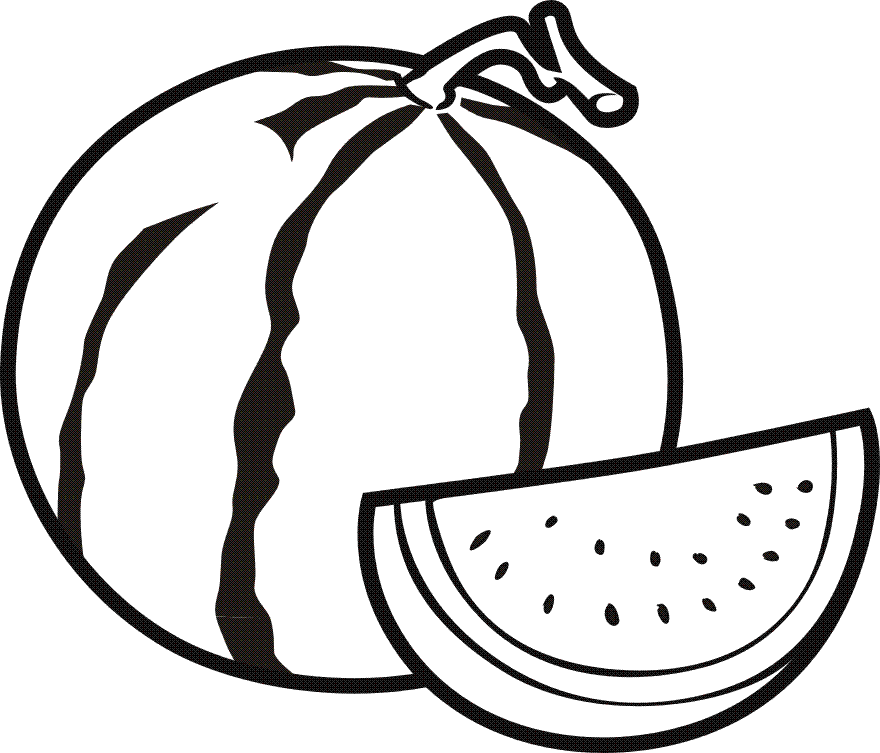 fruit coloring pages watermelon Coloring4free
