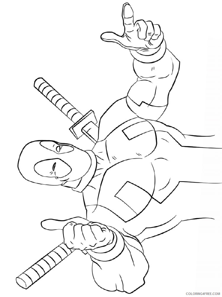 funny deadpool coloring pages Coloring4free