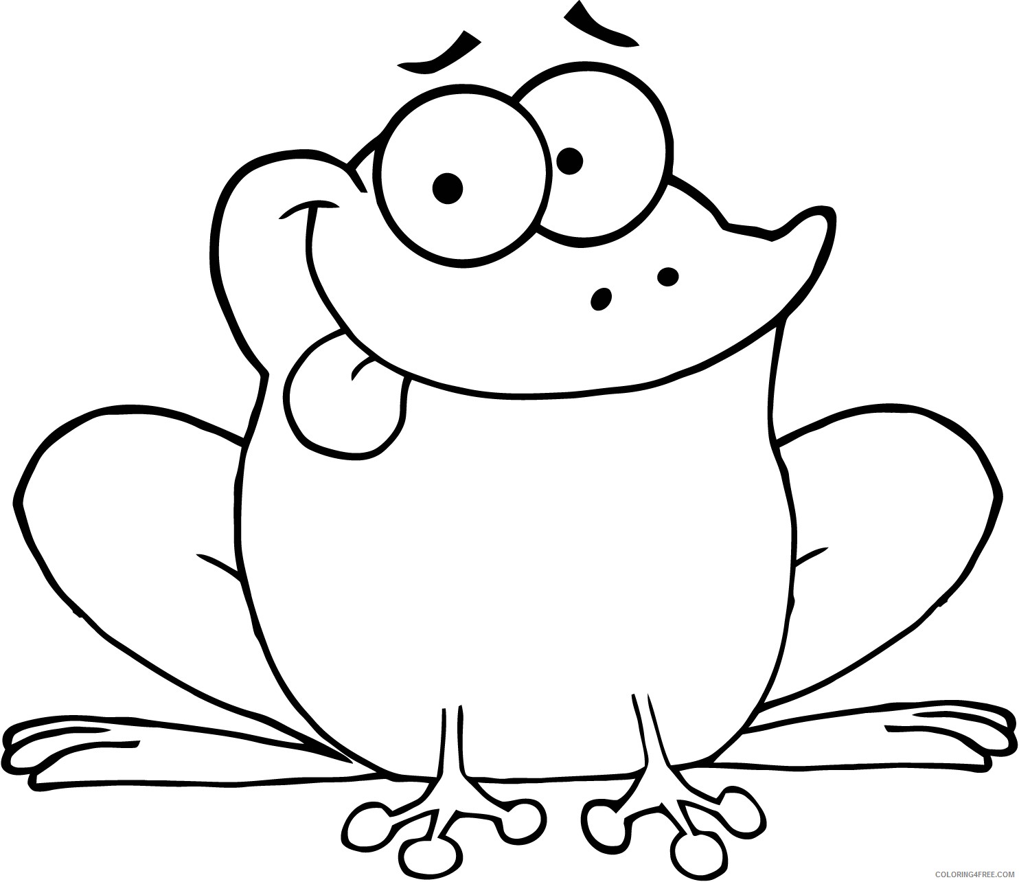 funny frog coloring pages Coloring4free