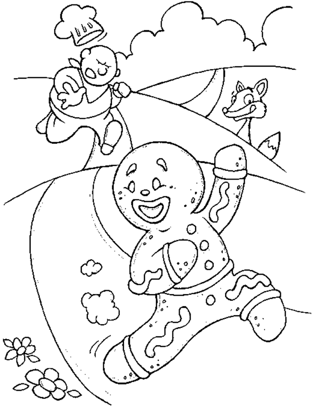 funny gingerbread man coloring pages Coloring4free