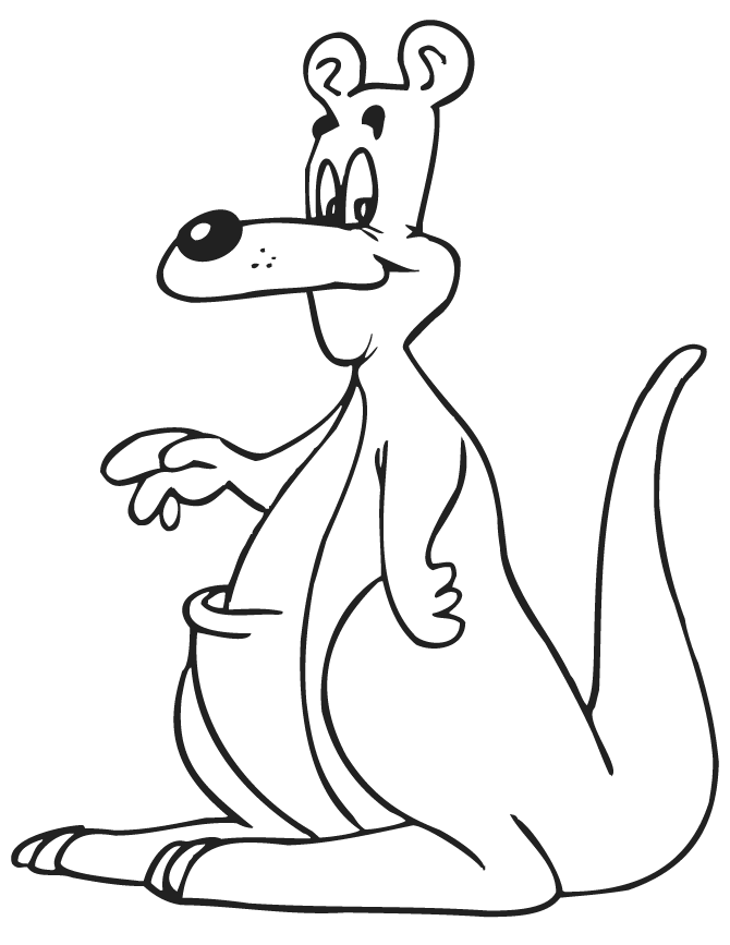 funny kangaroo coloring pages Coloring4free