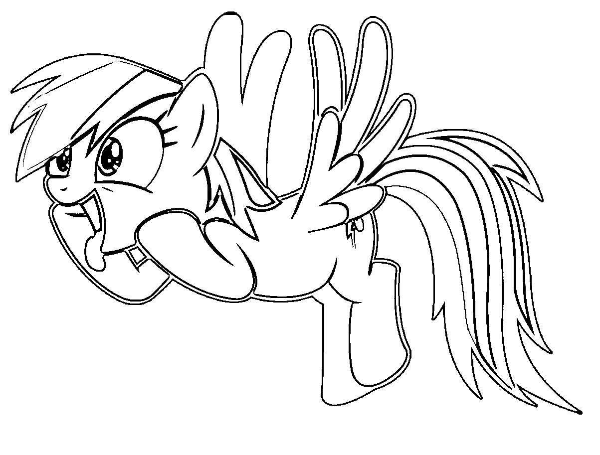 funny rainbow dash coloring pages Coloring4free