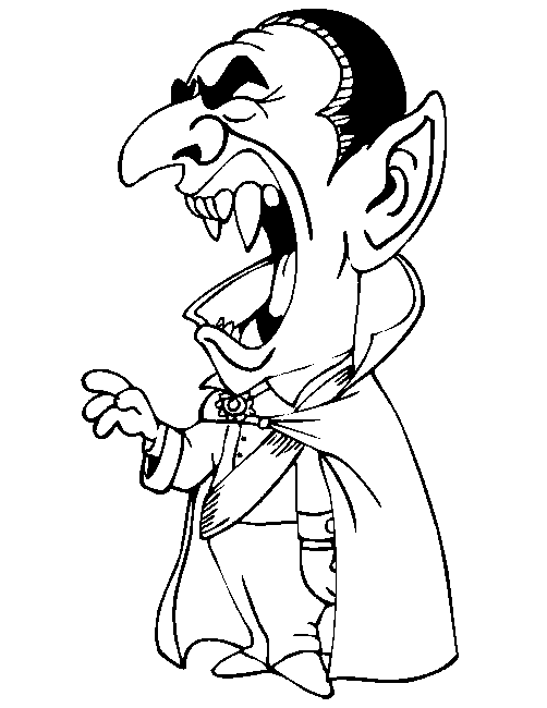 funny vampire coloring pages Coloring4free