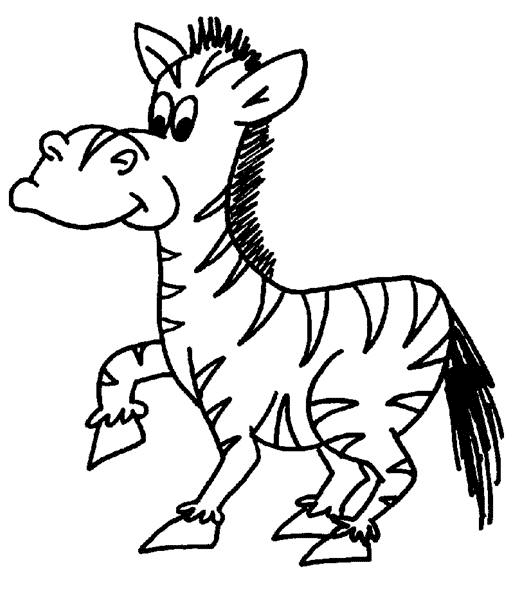 funny zebra coloring pages Coloring4free