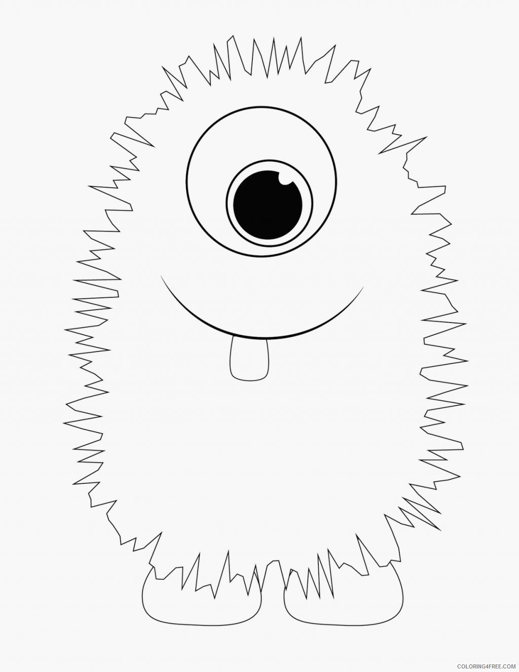 furry monster coloring pages Coloring4free