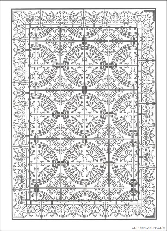 geometric design coloring pages stained glass Coloring4free