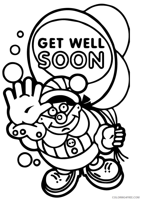 get well soon coloring pages clown Coloring4free