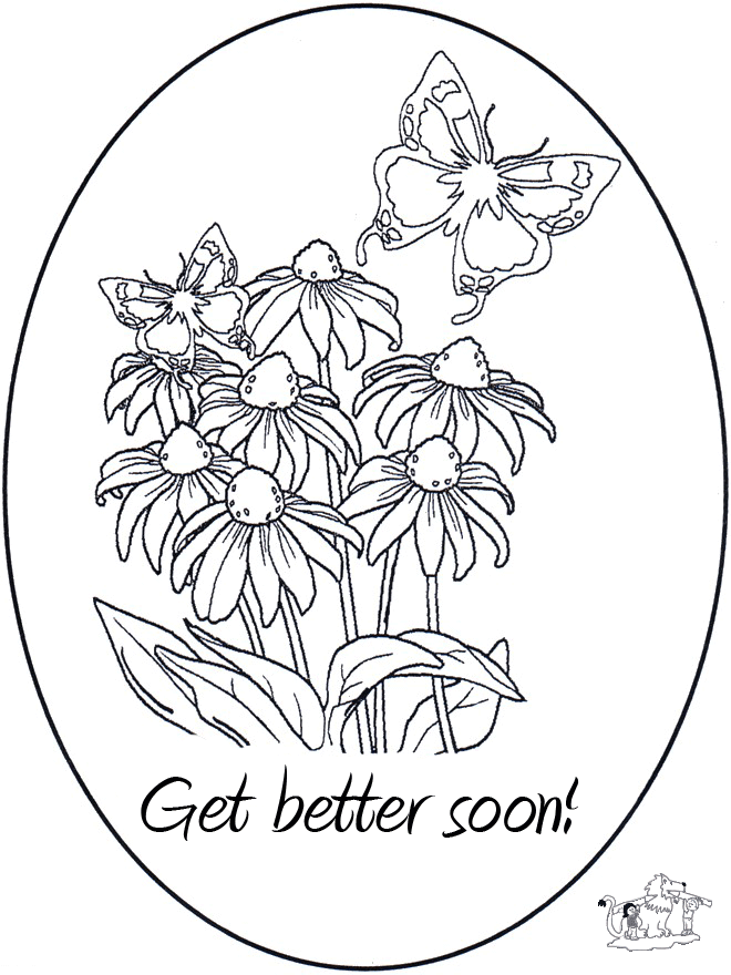 get well soon coloring pages get better Coloring4free