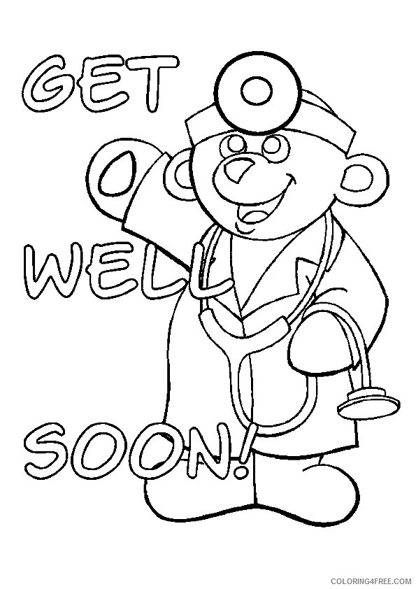 get well soon coloring pages printable Coloring4free