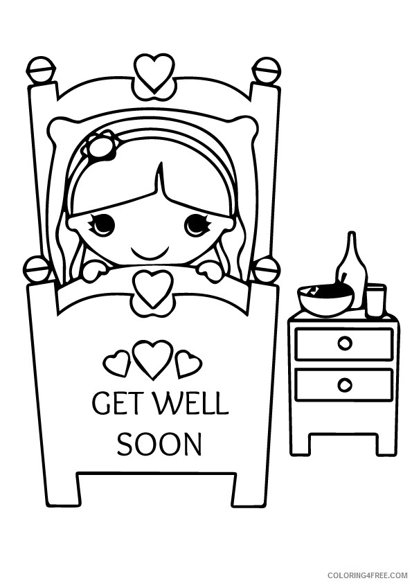 get well soon girl coloring pages Coloring4free