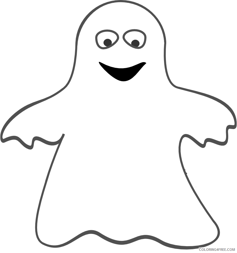 ghost coloring pages for preschooler Coloring4free