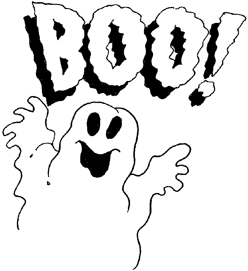 ghost coloring pages free to print Coloring4free