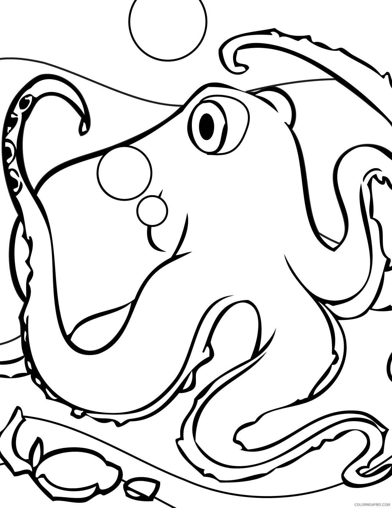 giant octopus coloring pages Coloring4free