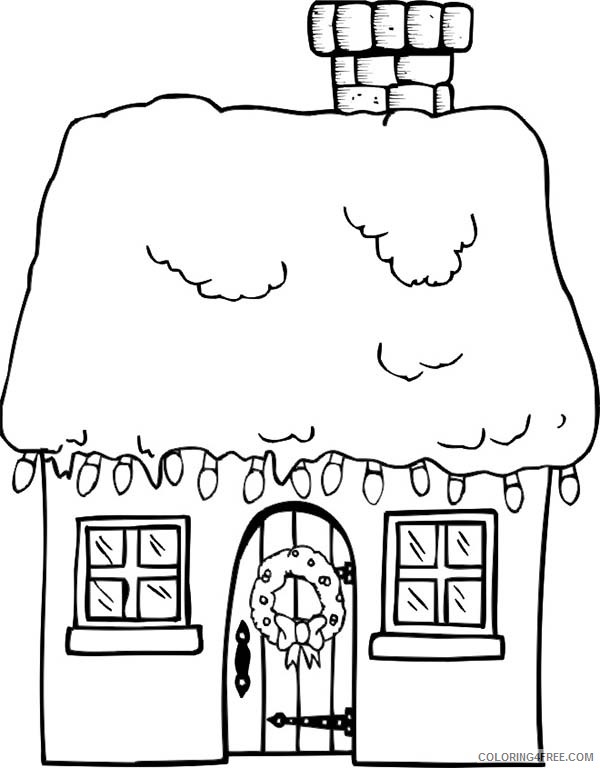 gingerbread house coloring pages christmas Coloring4free