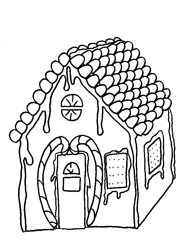 gingerbread house coloring pages for kids 2 Coloring4free