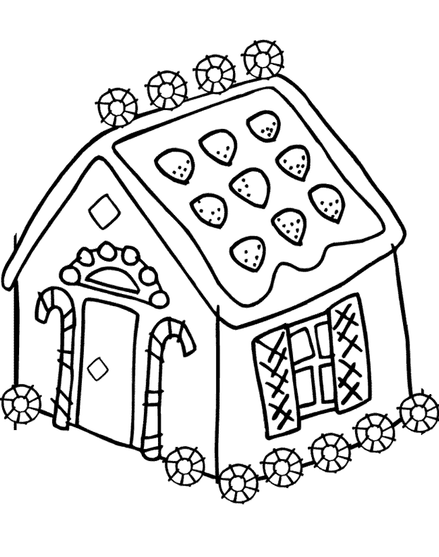 gingerbread house coloring pages for kids printable Coloring4free