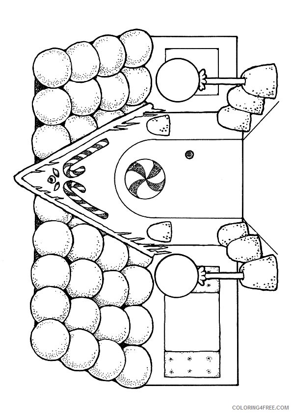 gingerbread house coloring pages for toddlers Coloring4free