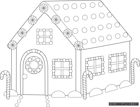 gingerbread house coloring pages printable for kids Coloring4free