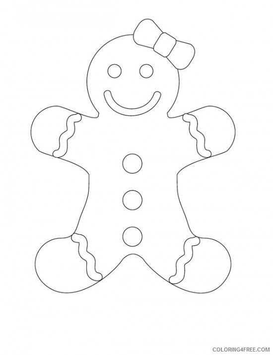 gingerbread man coloring pages free to print Coloring4free