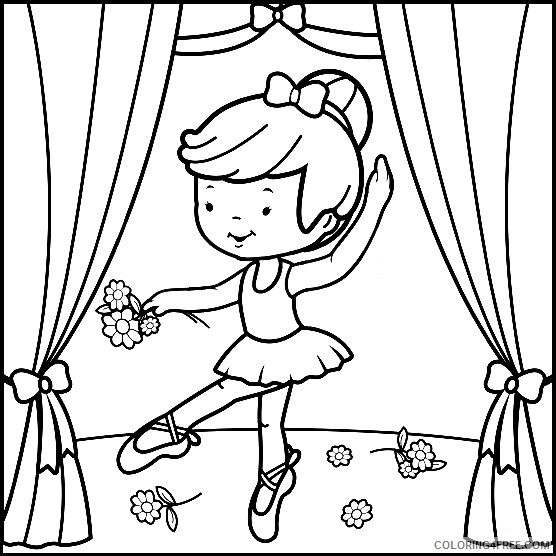 girl ballerina coloring pages Coloring4free