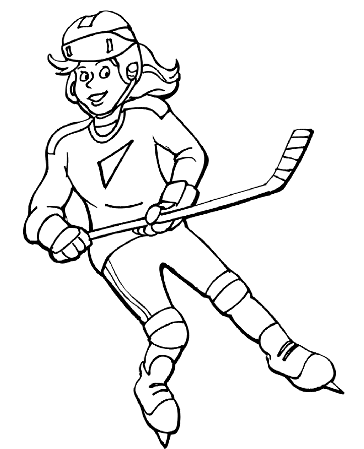 girl hockey coloring pages Coloring4free