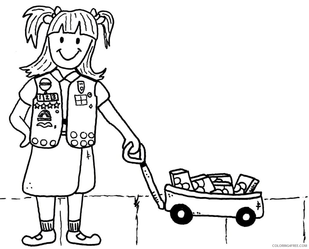 girl scout coloring pages for brownies Coloring4free