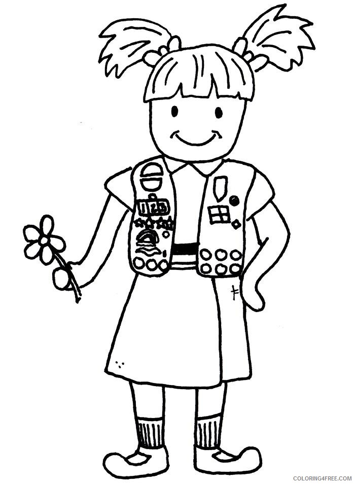 girl scout coloring pages for daisies 2 Coloring4free