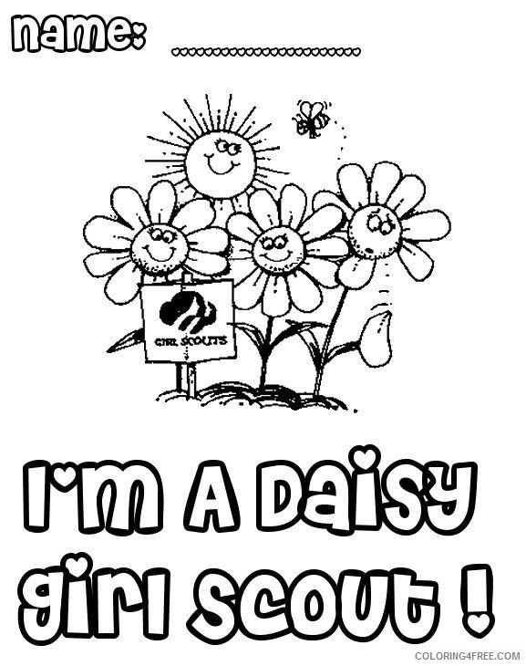 girl scout coloring pages for daisies Coloring4free