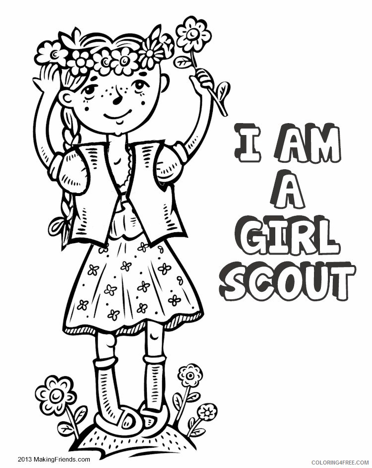 girl scout coloring pages to print Coloring4free