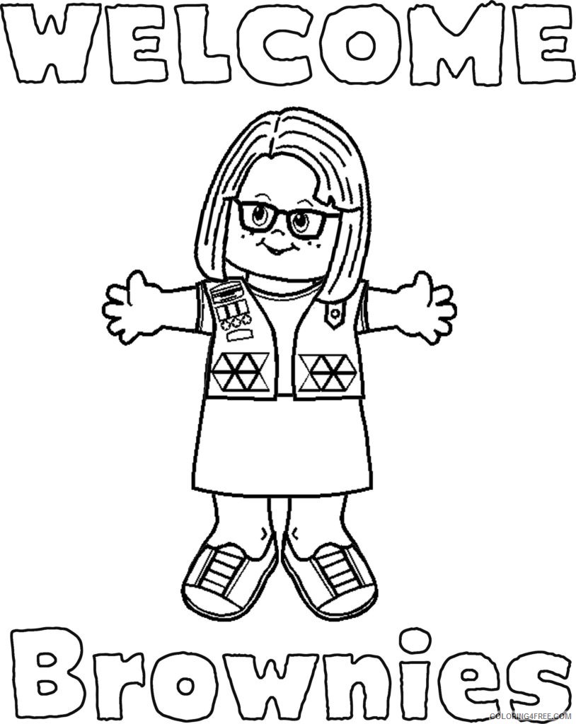 girl scout coloring pages welcome brownies Coloring4free