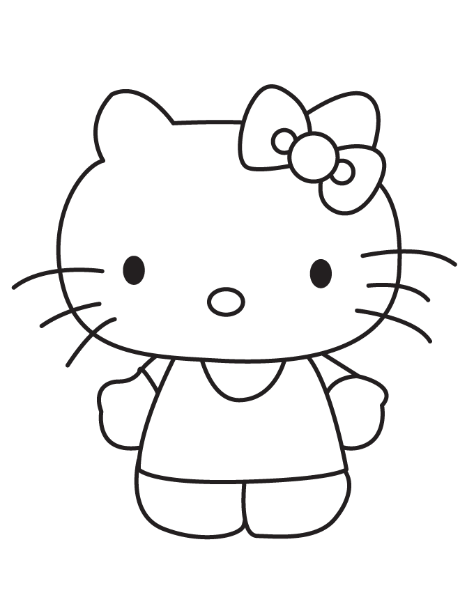 girls coloring pages of hello kitty Coloring4free