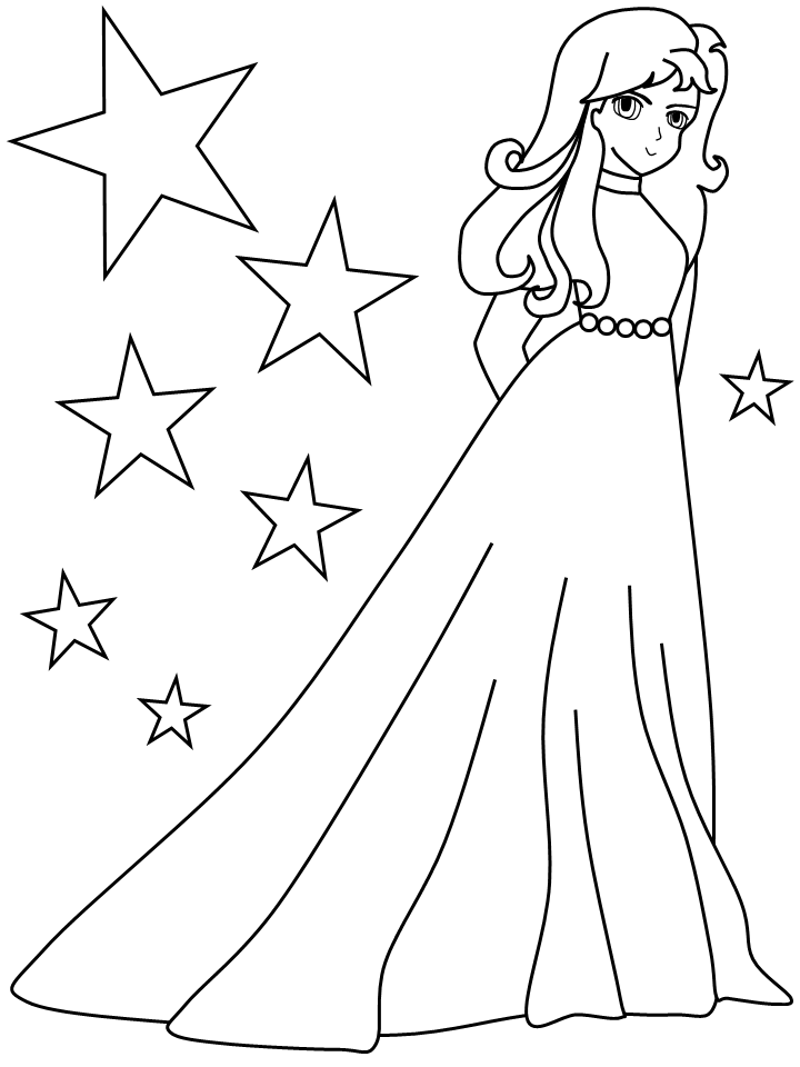 girls coloring pages princess Coloring4free