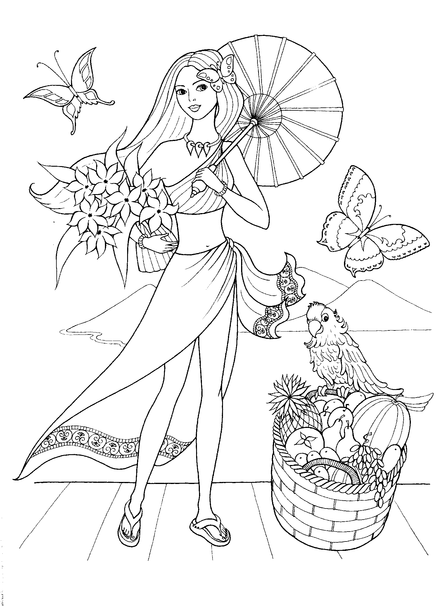 girls coloring pages printable free Coloring4free