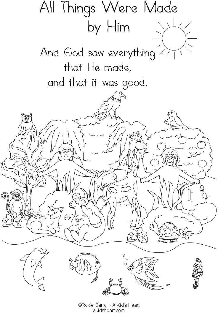 gods creation coloring pages Coloring4free