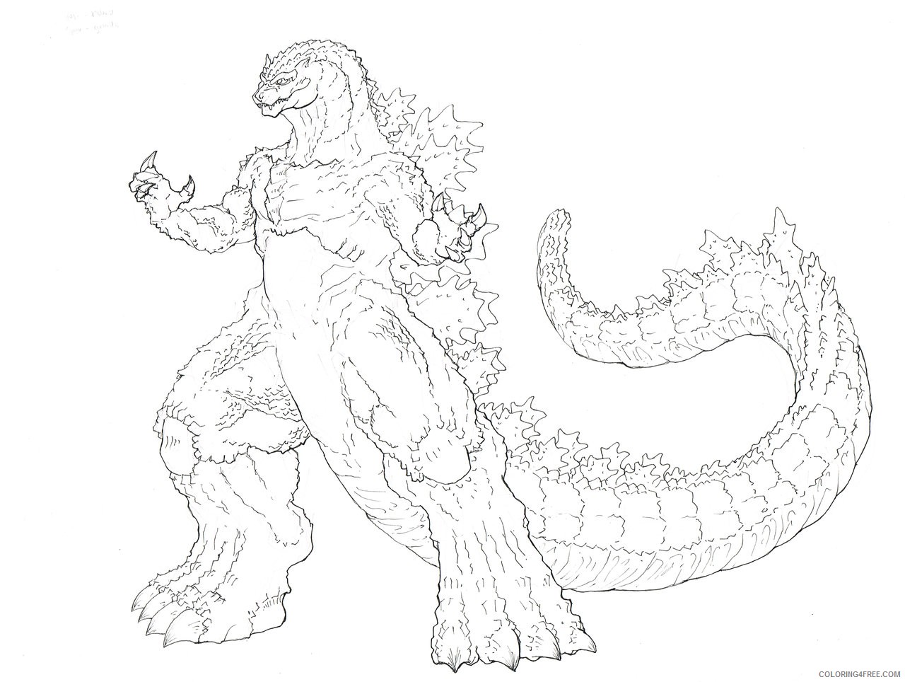 godzilla coloring pages by tgping Coloring4free