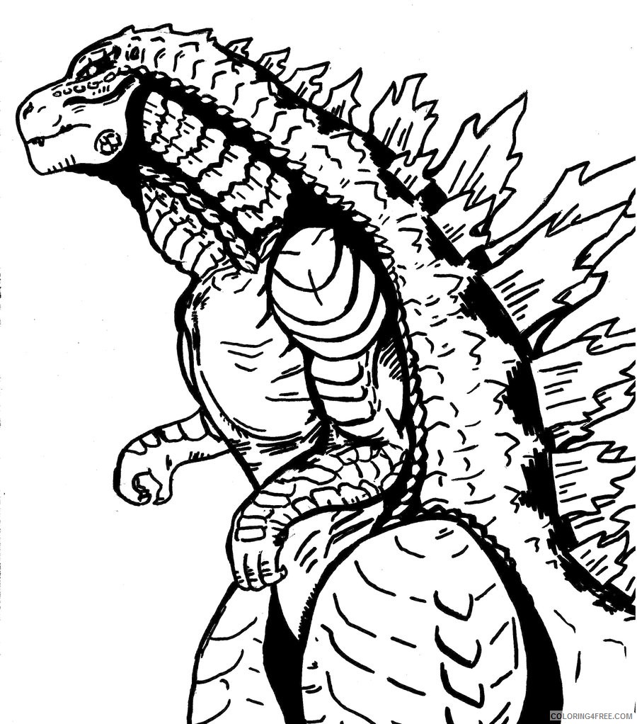 godzilla coloring pages free Coloring4free