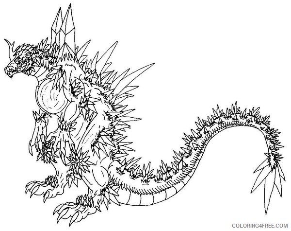 godzilla coloring pages free to print Coloring4free
