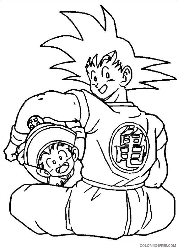 goku coloring pages and gohan baby Coloring4free