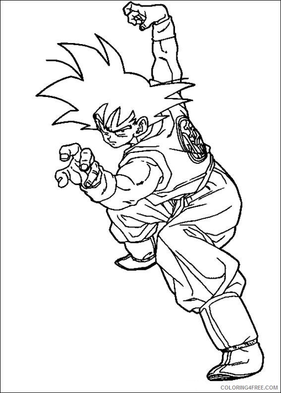 goku coloring pages battle stance Coloring4free