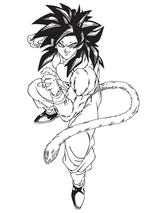 goku coloring pages dragon ball gt Coloring4free