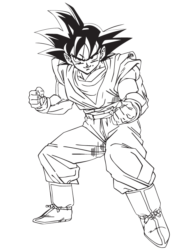 goku coloring pages dragon ball z Coloring4free