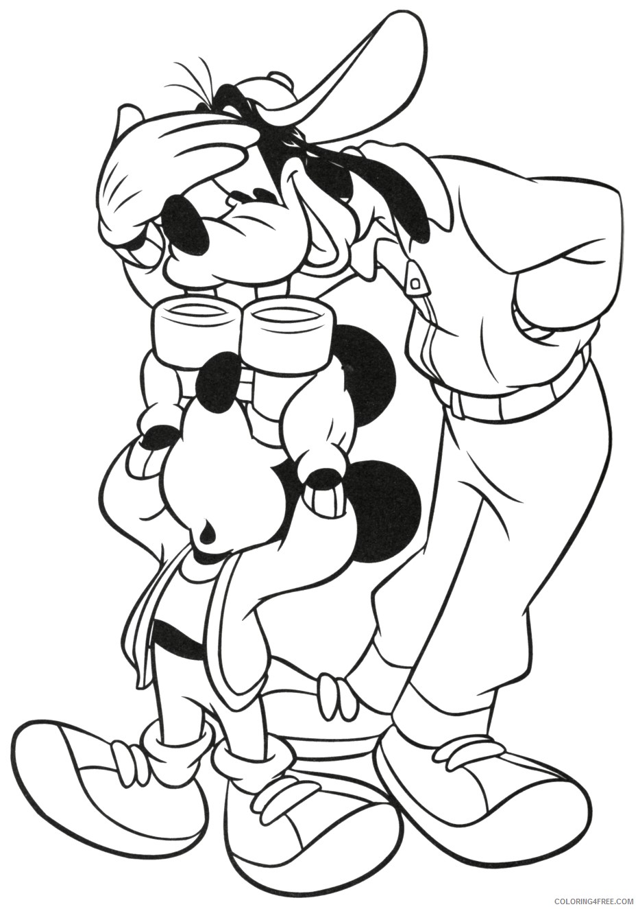 goofy coloring pages and mickey mouse Coloring4free
