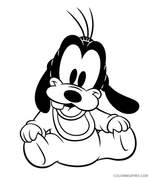goofy coloring pages baby Coloring4free