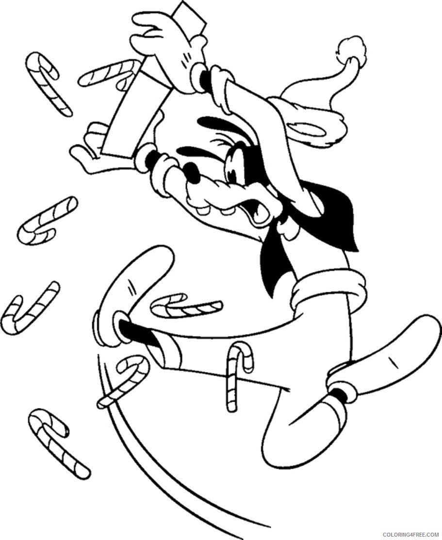 goofy coloring pages candy cane Coloring4free
