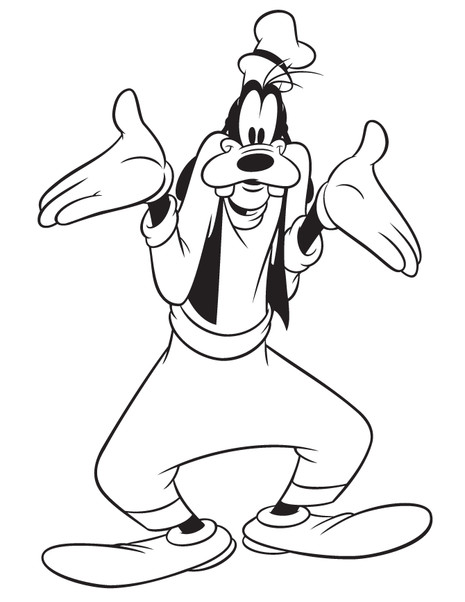 goofy coloring pages disney Coloring4free